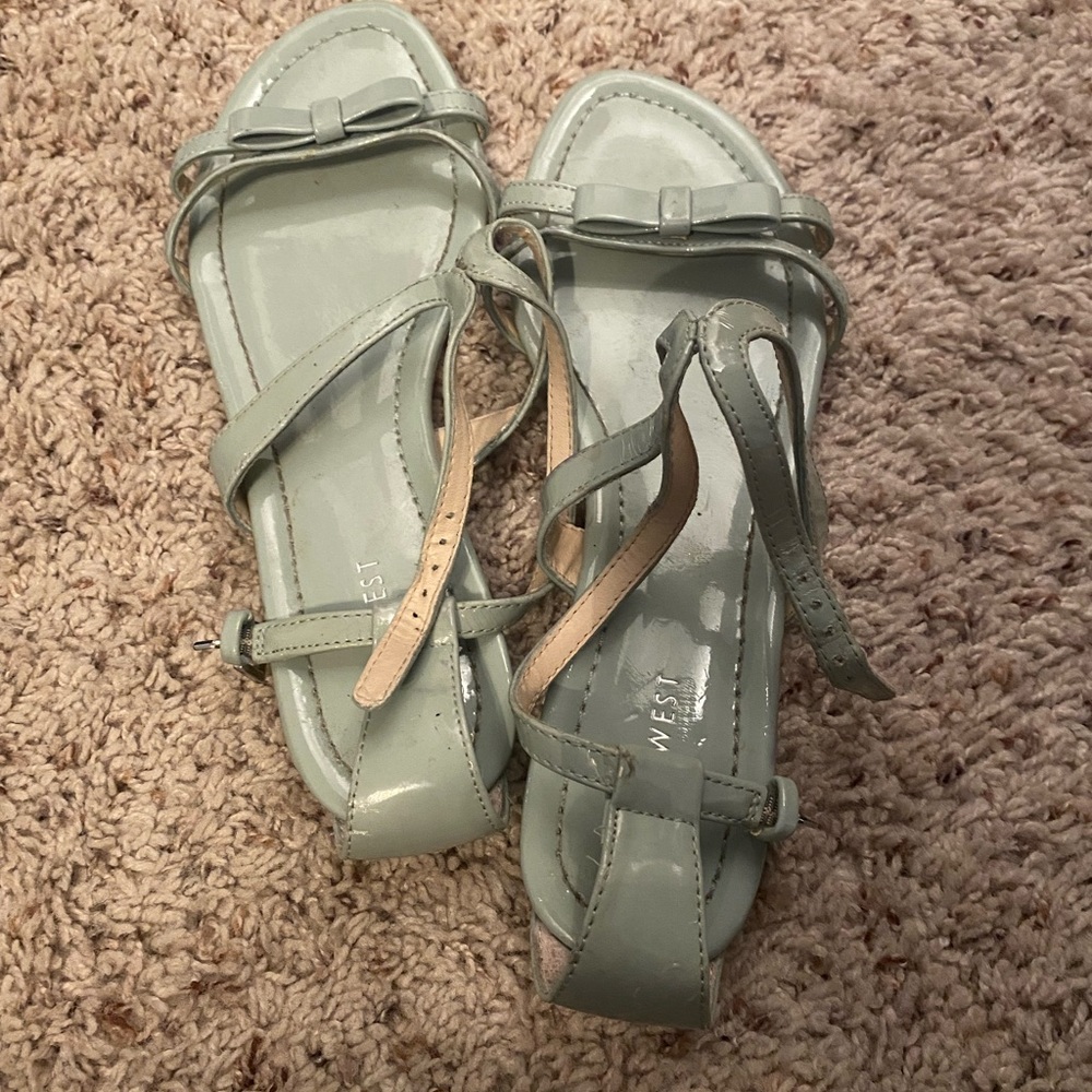 Nine West Light Green Sandals